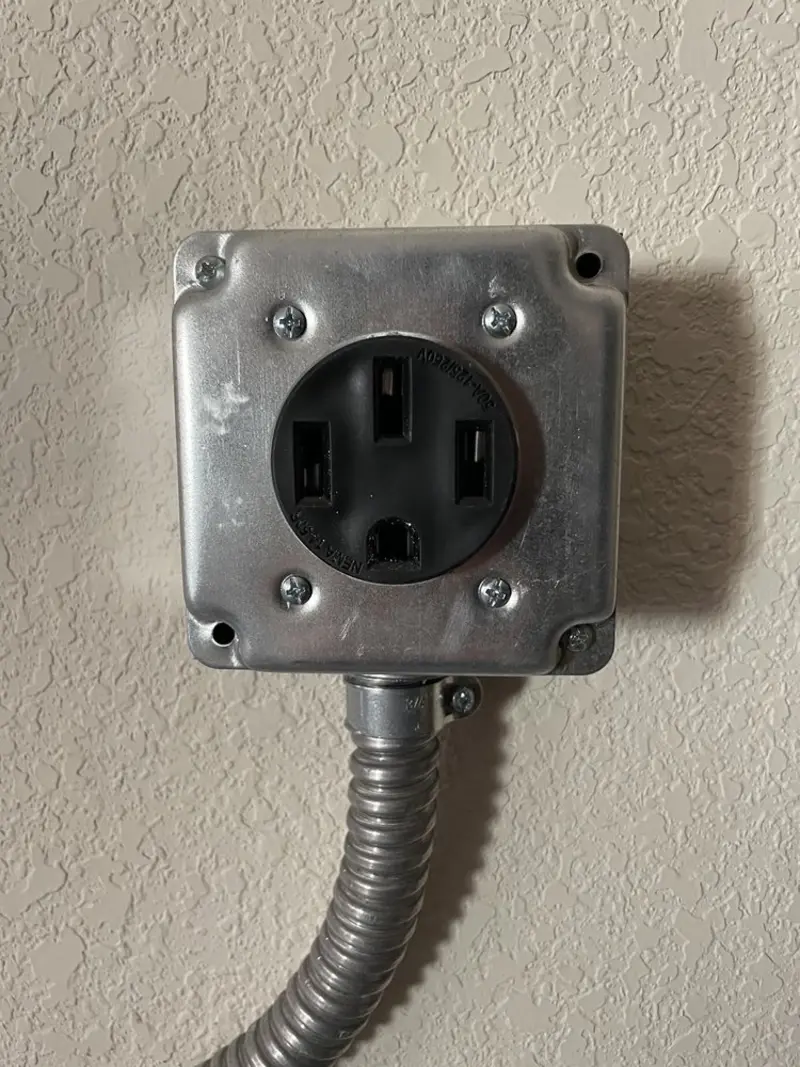 NEMA 14-50 outlet installed for Smart Home Electrical in Tuscola